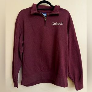 Blue 84 Maroon Caltech Embroidered Quarter Zip Sweatshirt